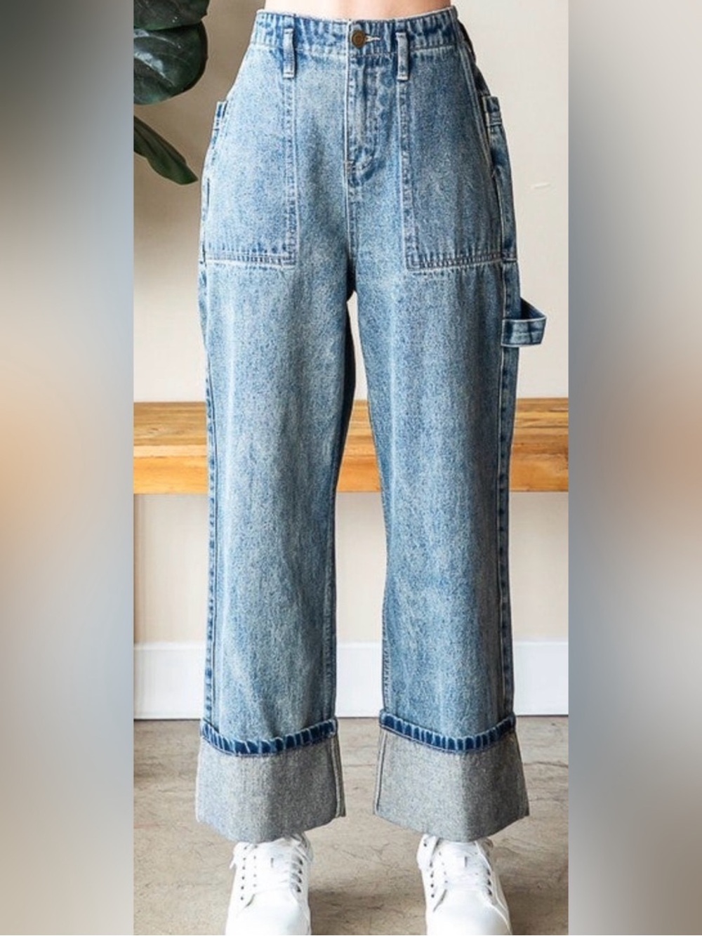 Oli & Hali Light Blue High-Rise Wide Leg Jeans Medium - Picture 4 of 4